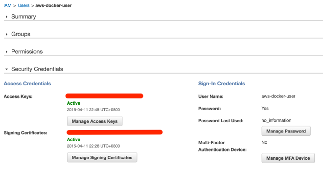 User Detail for Sec